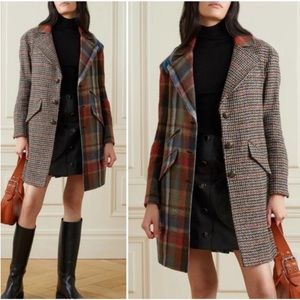 $1198 Veronica Beard India Dickey Jacket multiplaid houndstooth coat sz S, XS
